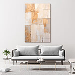 Obraz Ściana z białą i brązową farbą