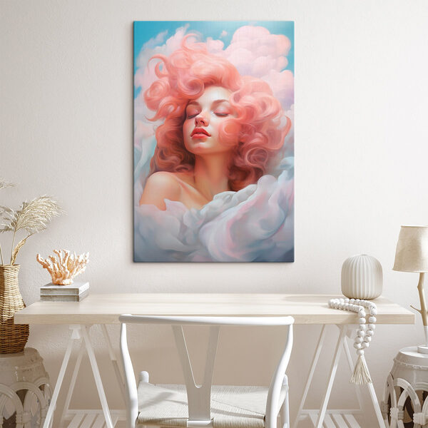 Canvas prints Woman with pink hair Obraz Canvas prints Woman with pink hair