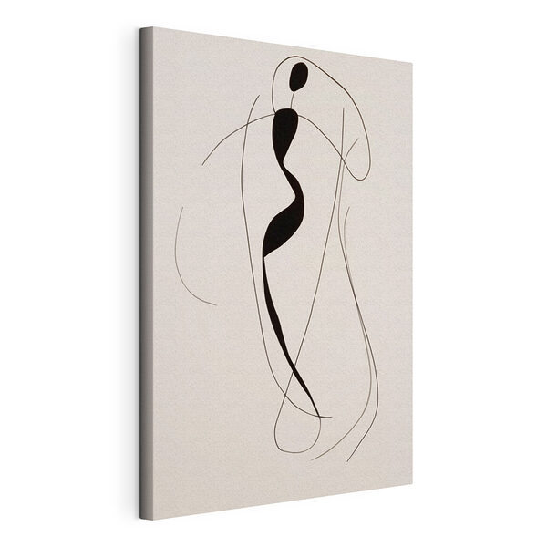 Czarno-biały rysunek kobiety Wydruk na płótnie Czarno-biały rysunek kobiety