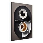 Wydruk na płótnie Biała miska z czarnym płynem w środku