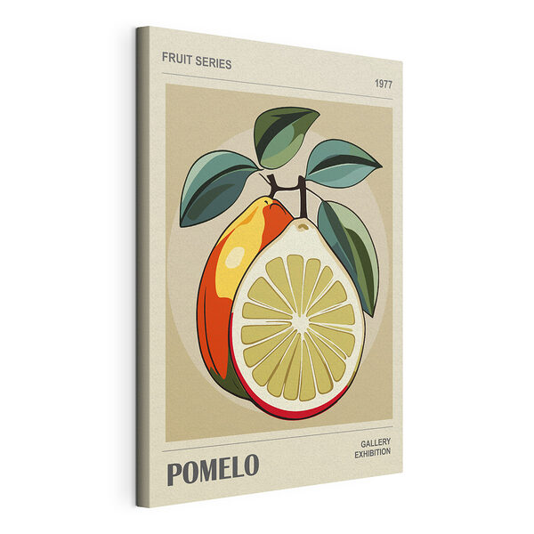 Wydruk na płótnie Sztuka pomelo w żywych kolorach