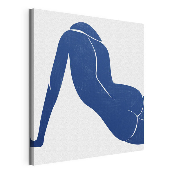 Wydruk na płótnie Niebieski rysunek kobiety