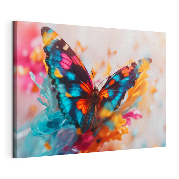 Wydruk na płótnie Motyl na kwiatku