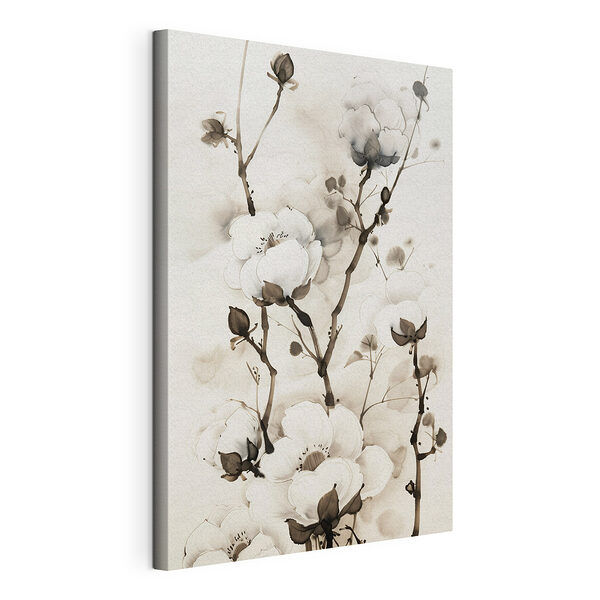 Wydruk na płótnie Elegancka monochromatyczna ilustracja botaniczna