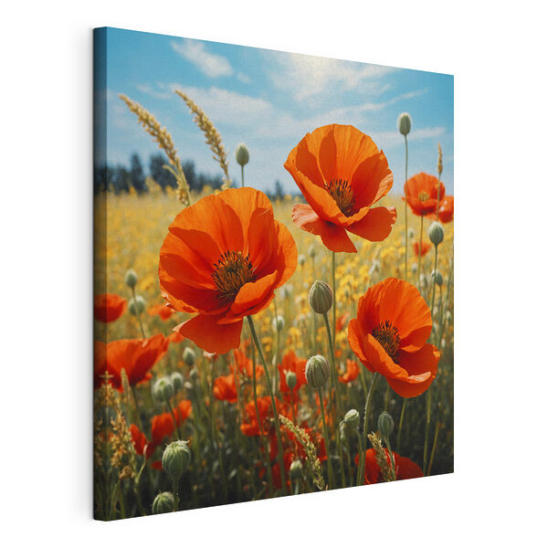 Wydruk na płótnie Canvas prints Group of red flowers