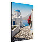 Wydruk na płótnie Canvas prints White buildings with a blue dome and a blue roof