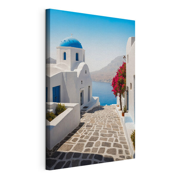 Wydruk na płótnie Canvas prints White buildings with a blue dome and a blue roof