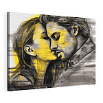 Wydruk na płótnie Mężczyzna i kobieta całują się
