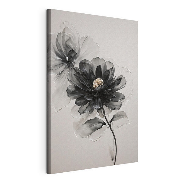 Wydruk na płótnie Czarno-biały kwiat
