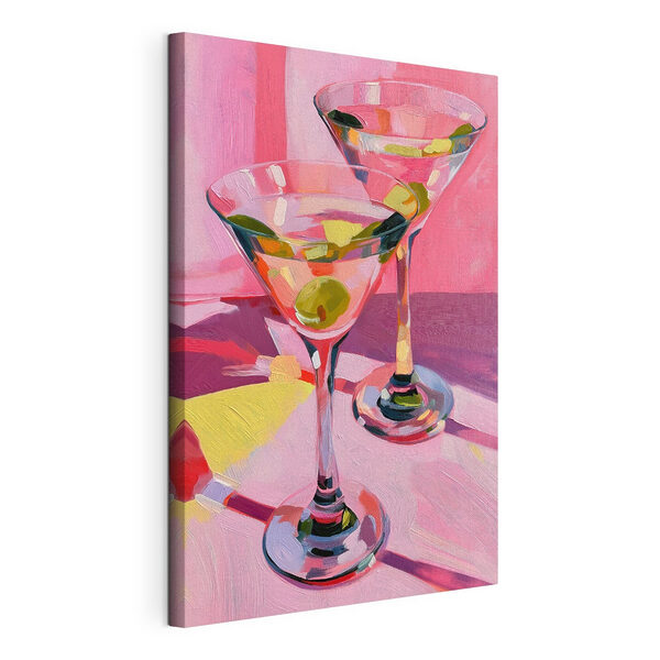 Para kieliszków do martini Wydruk na płótnie Para kieliszków do martini