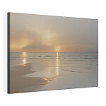 Wydruk na płótnie Zachód słońca nad plażą