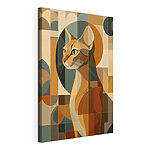 Wydruk na płótnie Kot o żółtych oczach