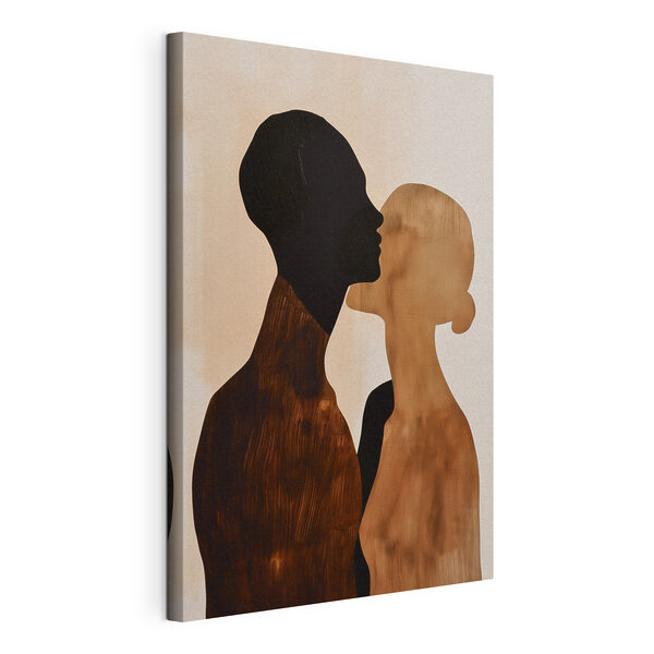 Wydruk na płótnie Mężczyzna i kobieta całujący się