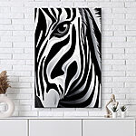 Wydruk na płótnie Zebra w efektownej czarno-białej kolorystyce