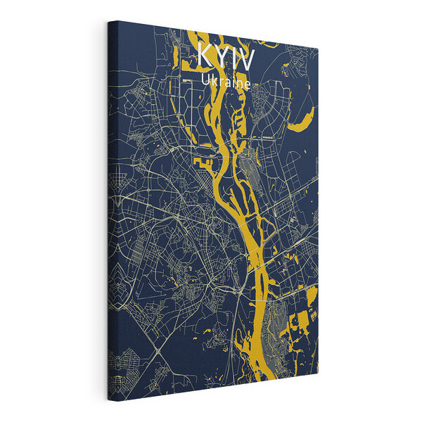 Wydruk na płótnie Mapa miasta