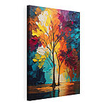 Wydruk na płótnie Canvas prints Painting of trees with colorful leaves