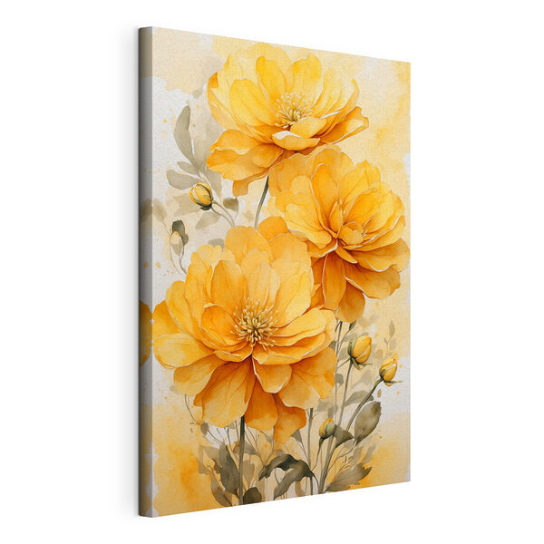 Wydruk na płótnie Canvas prints Painting of orange flowers