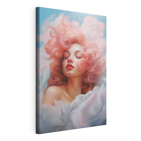 Wydruk na płótnie Canvas prints Woman with pink hair