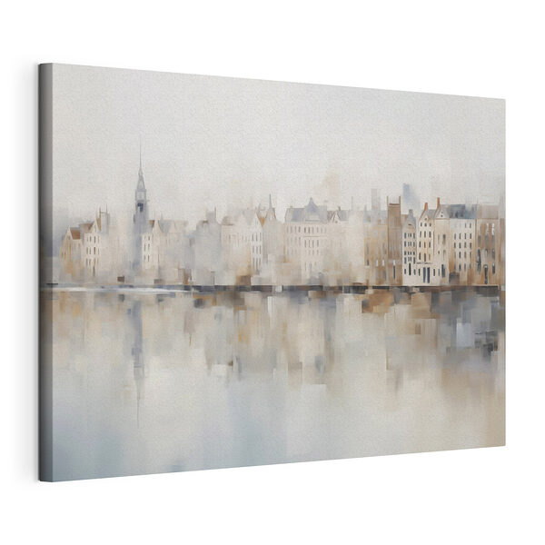 Wydruk na płótnie Akwarela przedstawiająca miasto