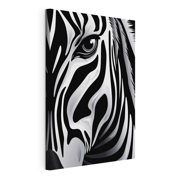 Wydruk na płótnie Zebra w efektownej czarno-białej kolorystyce