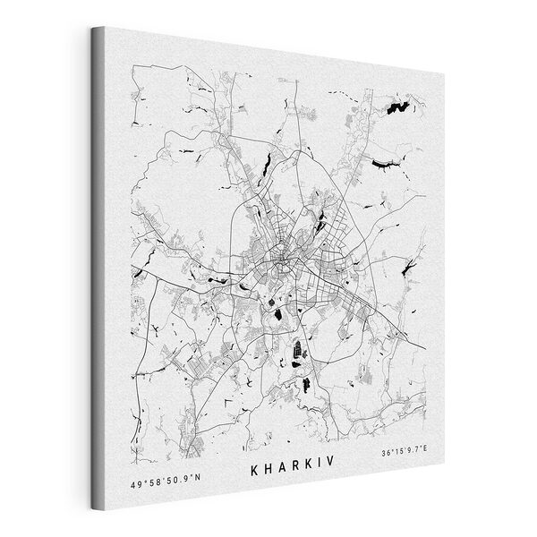 Wydruk na płótnie Mapa miasta