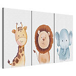 Modular canvas print Lew z niebieskim balonikiem