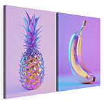 Modułowy wydruk na płótnie Banan i ananas