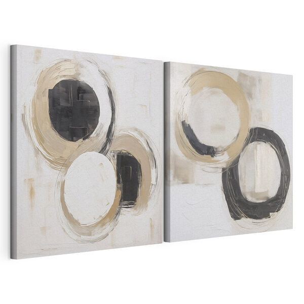 Malowanie okręgów i kół Modułowy wydruk na płótnie Malowanie okręgów i kół